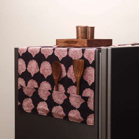 Handmade fridge top cover with multiple pockets 119