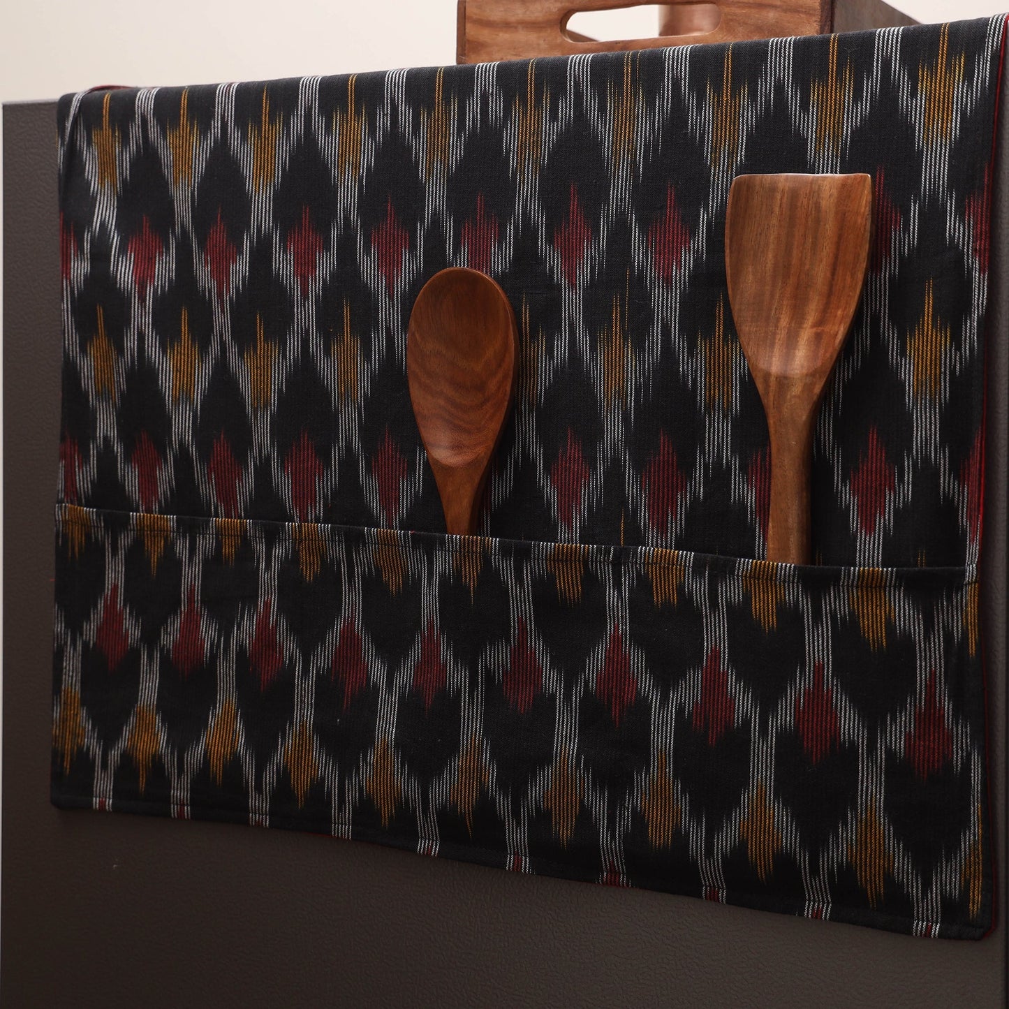 Handmade fridge top cover with multiple pockets 12