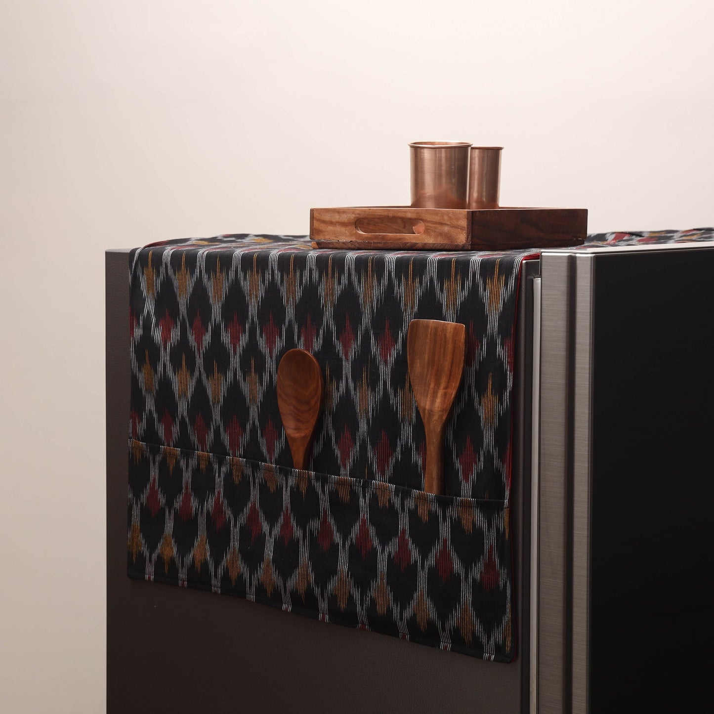 Handmade fridge top cover with multiple pockets 12