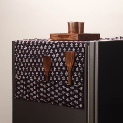 Handmade fridge top cover with multiple pockets 120