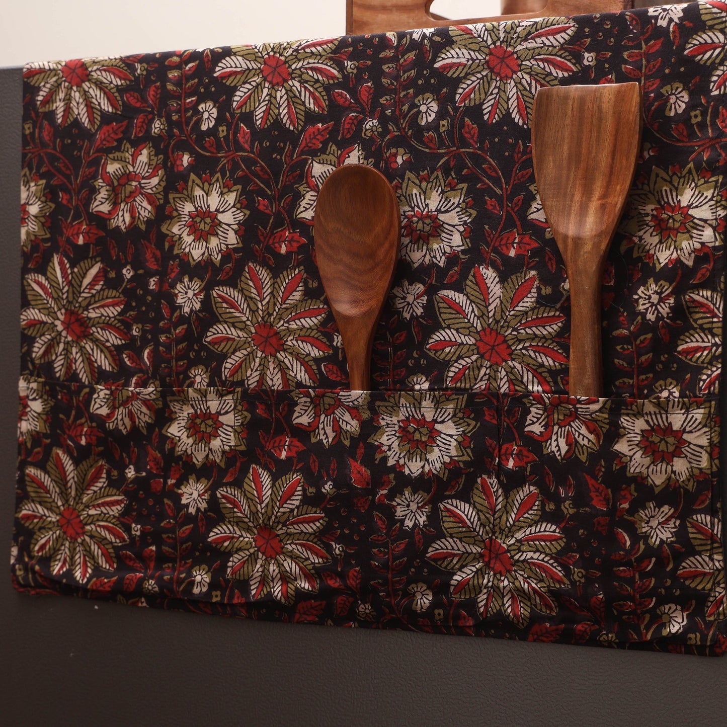 Handmade fridge top cover with multiple pockets 133