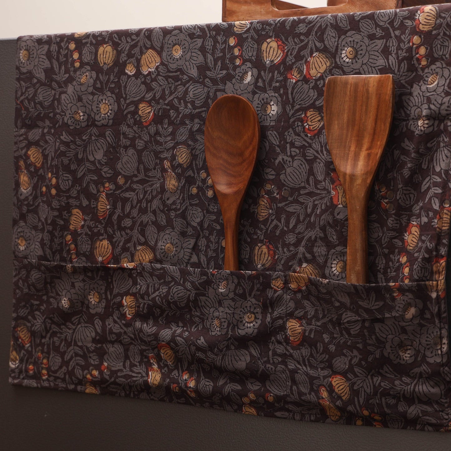 Handmade fridge top cover with multiple pockets 134