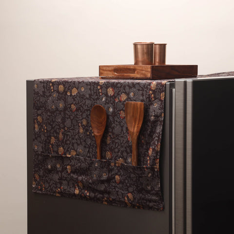 Handmade fridge top cover with multiple pockets 134