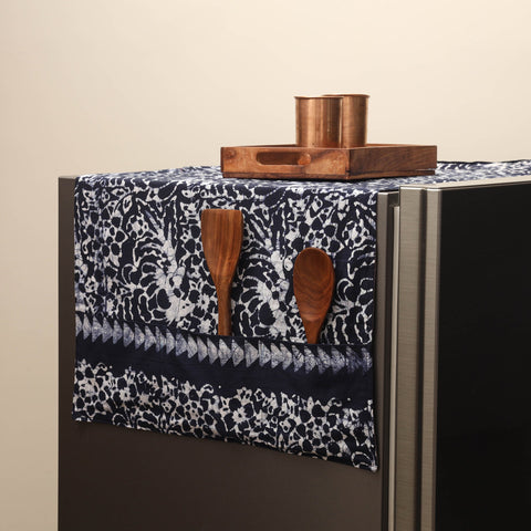 Handmade fridge top cover with multiple pockets 14