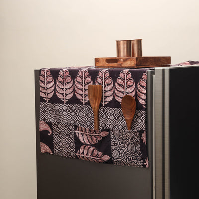 Handmade fridge top cover with multiple pockets 23