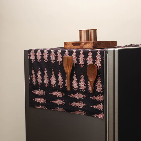 Handmade fridge top cover with multiple pockets 26