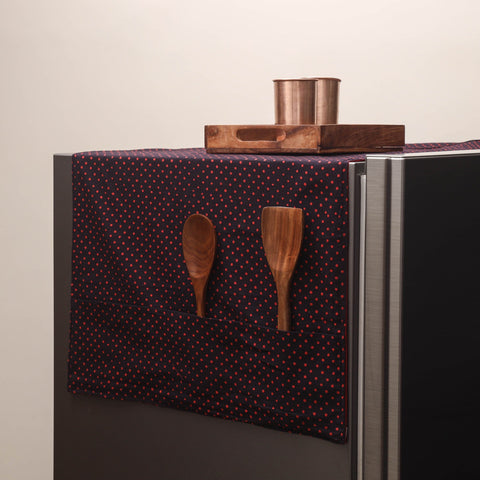 Handmade fridge top cover with multiple pockets 35