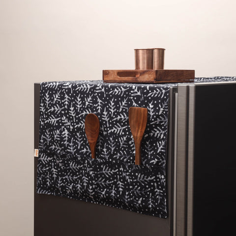 Handmade fridge top cover with multiple pockets 46