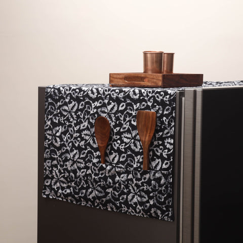 Handmade fridge top cover with multiple pockets 66