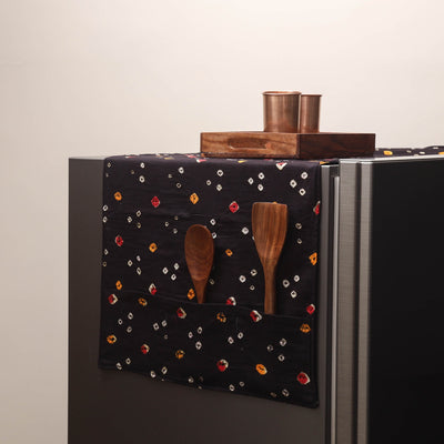 Handmade fridge top cover with multiple pockets 69