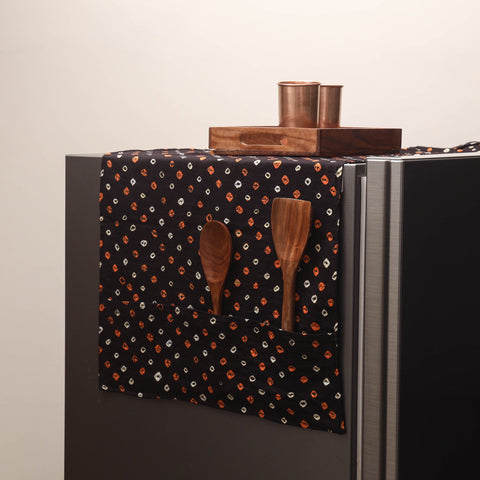 Handmade fridge top cover with multiple pockets 74