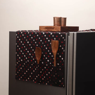 Handmade fridge top cover with multiple pockets 93