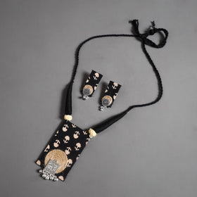 Handmade GS Jute Fabart Necklace Set 05