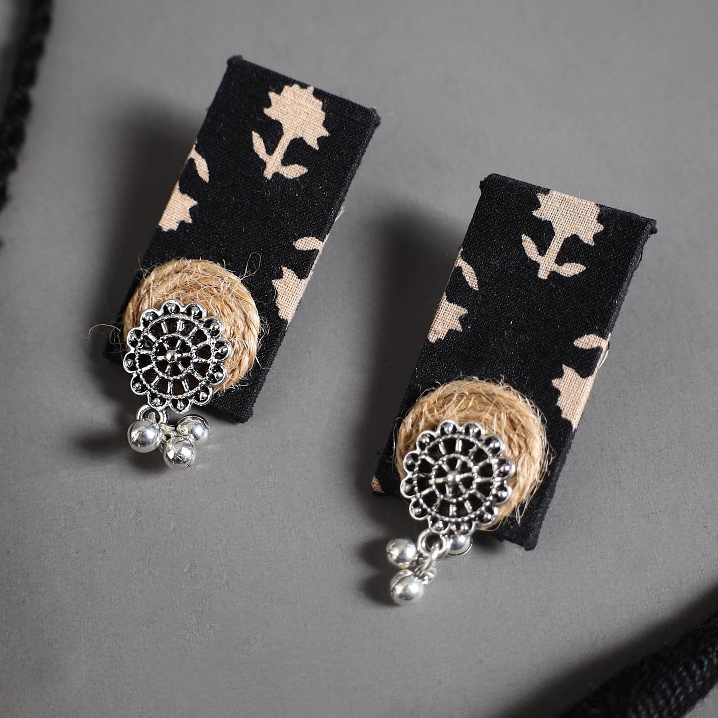 Handmade GS Jute Fabart Necklace Set 05