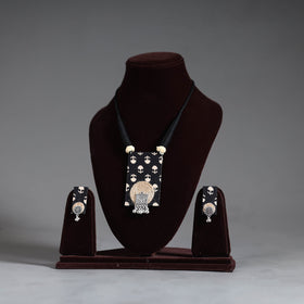 Handmade GS Jute Fabart Necklace Set 05