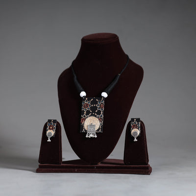  Handmade GS Jute Fabart Necklace Set 