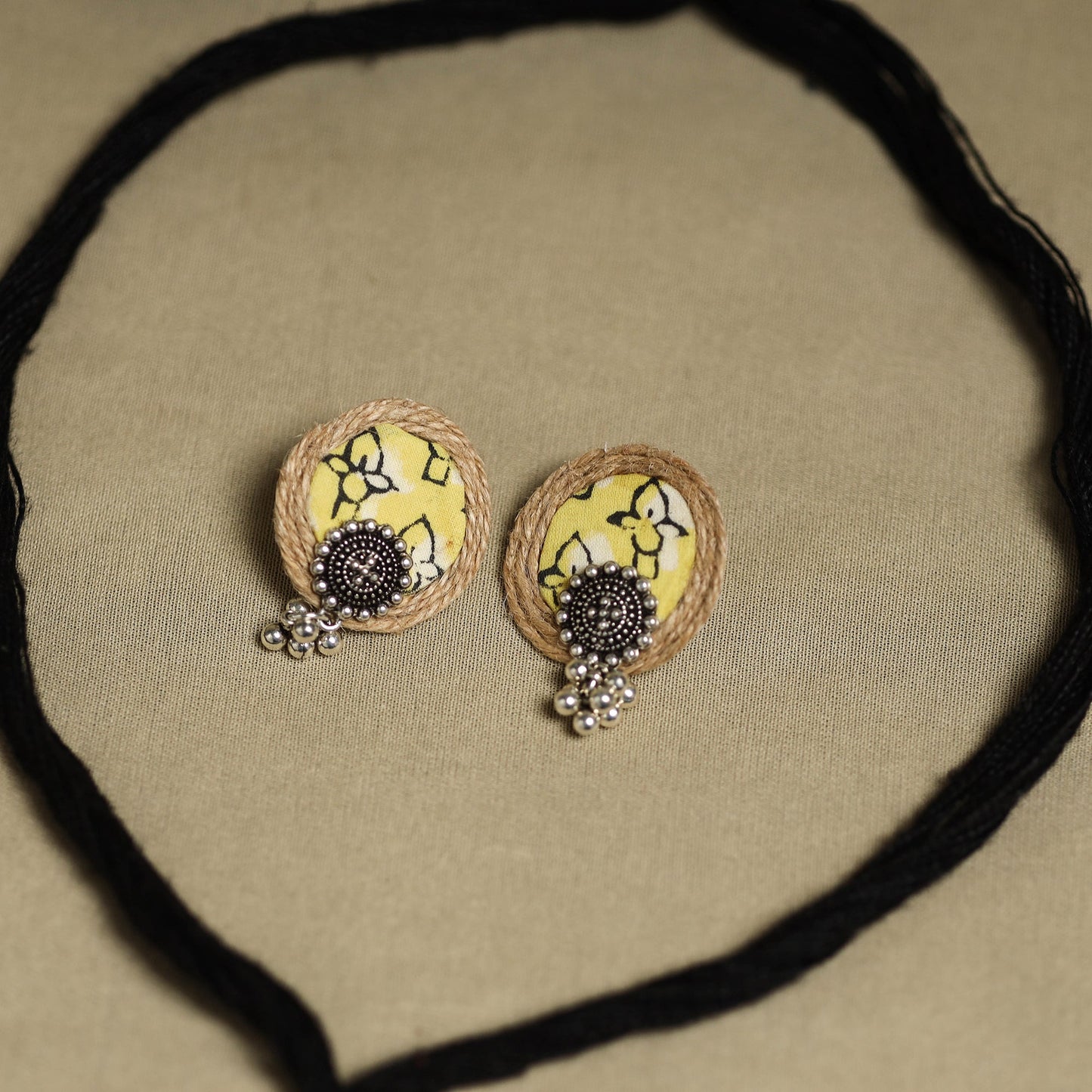 Buy Handmade GS Jute Fabart Necklace Set Online