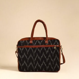  Black Handmade Pochampally Ikat Laptop Bag