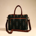  Black Handmade Pochampally Ikat Laptop Bag