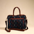  Black Handmade Pochampally Ikat Laptop Bag