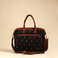  Black Handmade Pochampally Ikat Laptop Bag