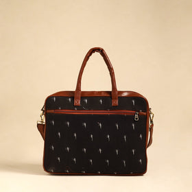  Black Handmade Pochampally Ikat Laptop Bag