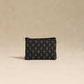  Black Handmade Quilted Cotton Coin Pouch Online in India
