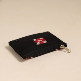  Black Handmade Quilted Cotton Coin Pouch Online in India