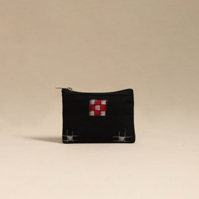  Black Handmade Quilted Cotton Coin Pouch Online in India