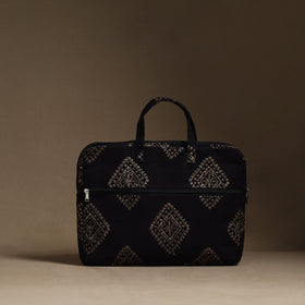  Black Handmade Quilted Cotton Laptop Bag (13 x 16 in)