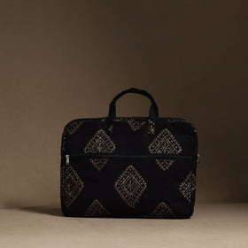  Black Handmade Quilted Cotton Laptop Bag (13 x 16 in)