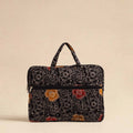  Black Handmade Quilted Cotton Laptop Bag