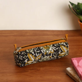  Black  Handmade Quilted Cotton Pencil Pouch