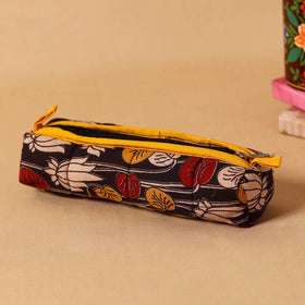  Black Handmade Quilted Cotton Pencil Pouch