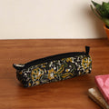  Black Handmade Quilted Cotton Pencil Pouch