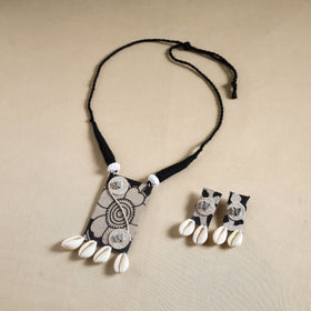 Buy Handmade Shell Work Fabart Necklace Set