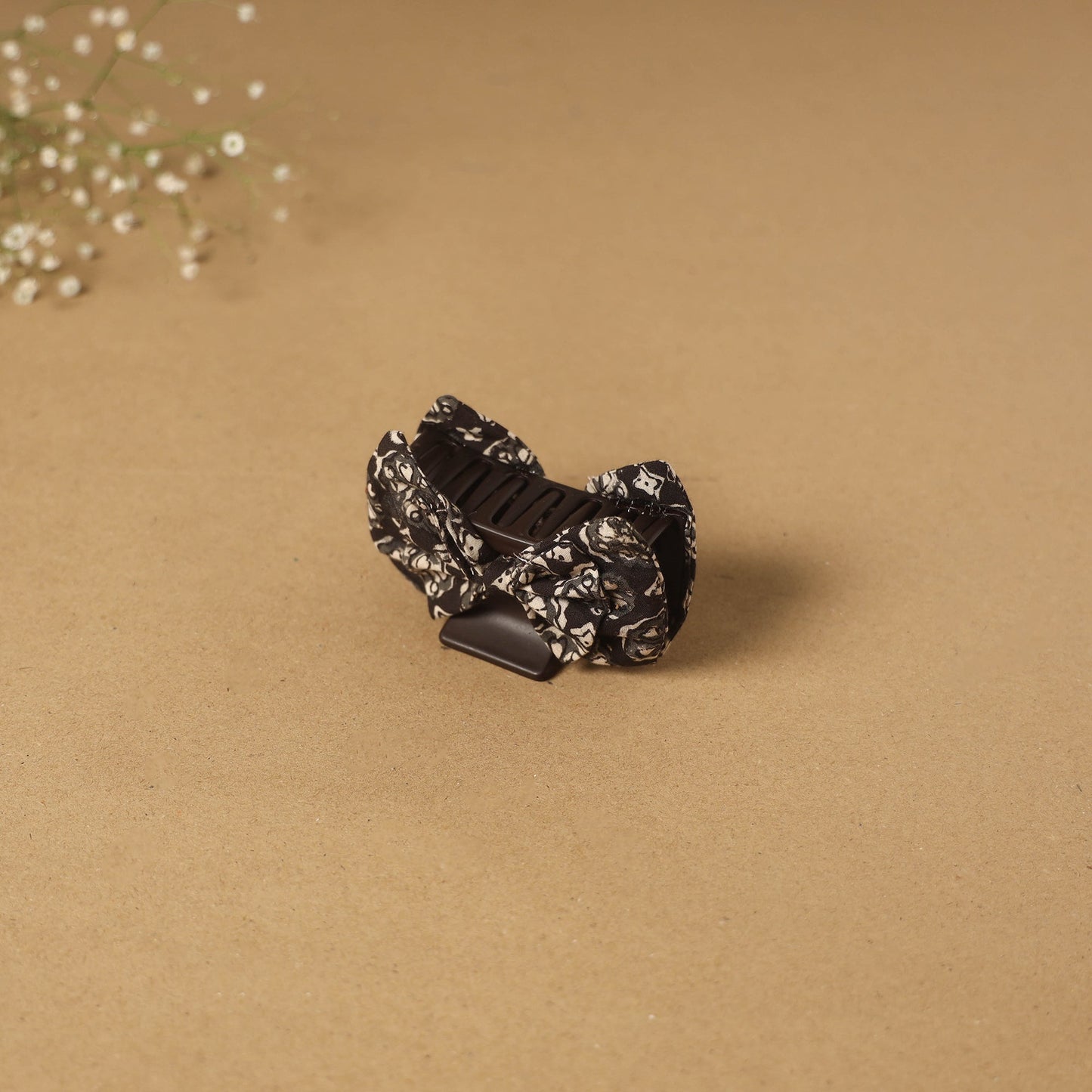 Black - handmade women’s bow hair claw clip 35 - handcrafted