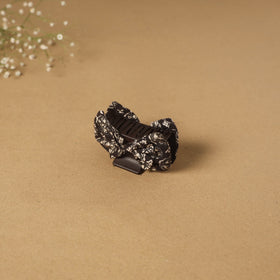 Black - handmade women’s bow hair claw clip 35 - handcrafted