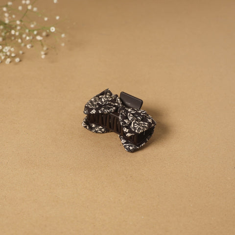 Black - handmade women’s bow hair claw clip 35 - handcrafted