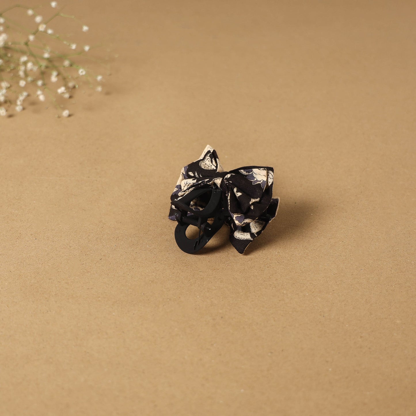 Black - handmade women’s bow hair claw clip 53 - handcrafted