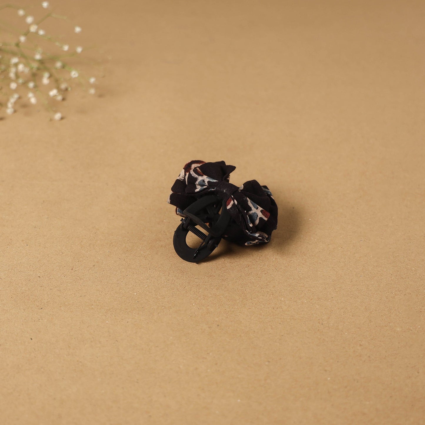 Black - handmade women’s bow hair claw clip 71 - handcrafted