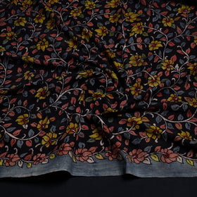 Buy Black Handpainted Cotton Kalamkari Blouse Piece