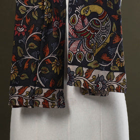Black Handpainted Cotton Kalamkari Stole