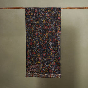 Black Handpainted Cotton Kalamkari Stole
