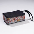  Handpainted Kalamkari Natural Dyed Ghicha Silk Multipurpose Cosmetic/Toiletry Pouch 