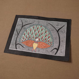 Handpainted madhubani painting by hira devi (11 x 15 in)