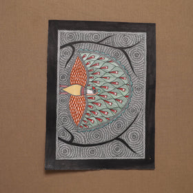 Handpainted madhubani painting by hira devi (11 x 15 in)