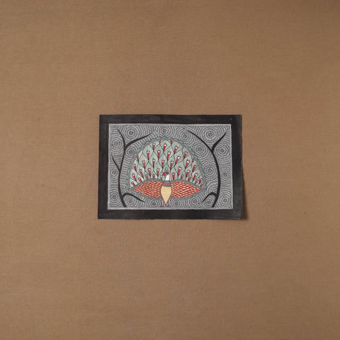 Handpainted madhubani painting by hira devi (11 x 15 in)