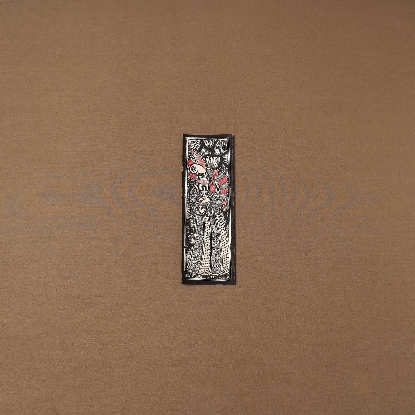 Handpainted madhubani painting by hira devi (11 x 3 in) 77