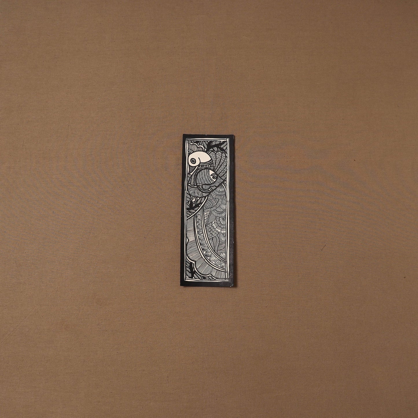 Handpainted madhubani painting by hira devi (11 x 3 in) 81